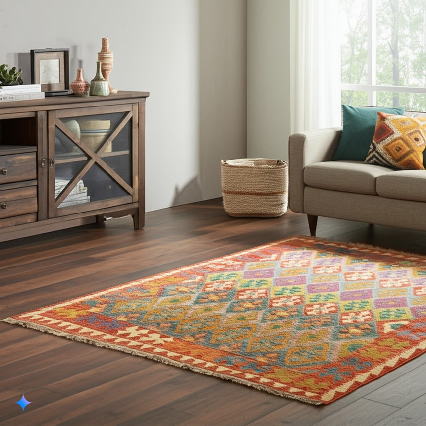 Kilim Afgano | 204 x 200 cm