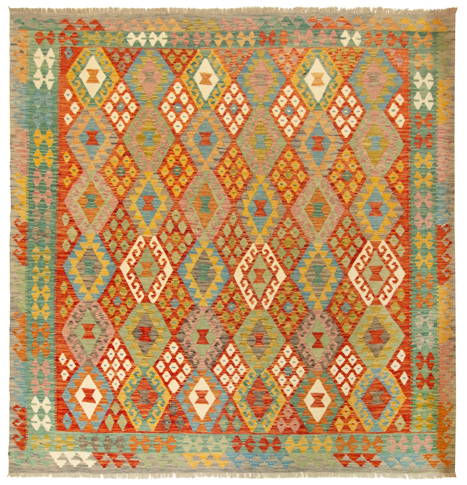 Kilim Afgano | 253 x 246 cm