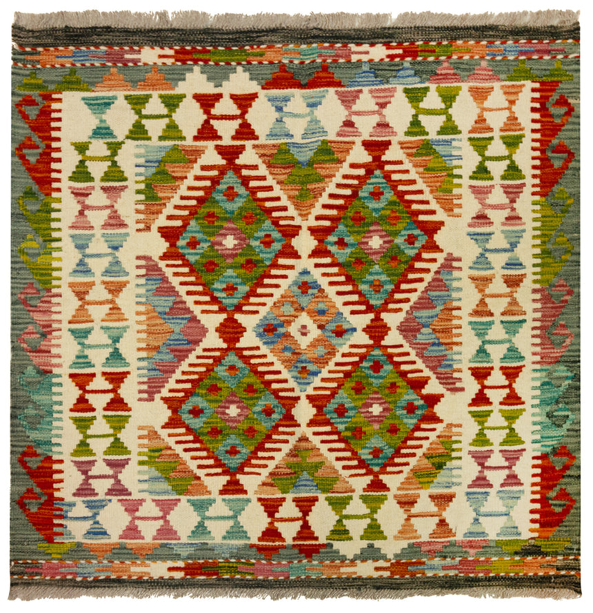 Kilim Afgano | 102 x 100 cm