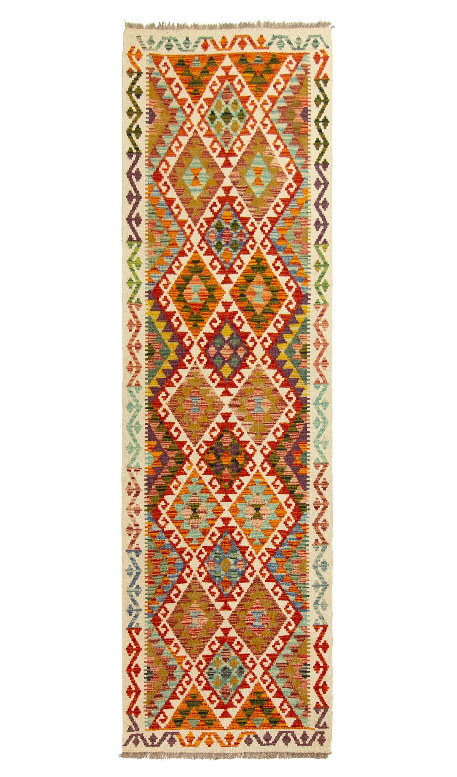 Afghan Kilim | 281 x 90 cm