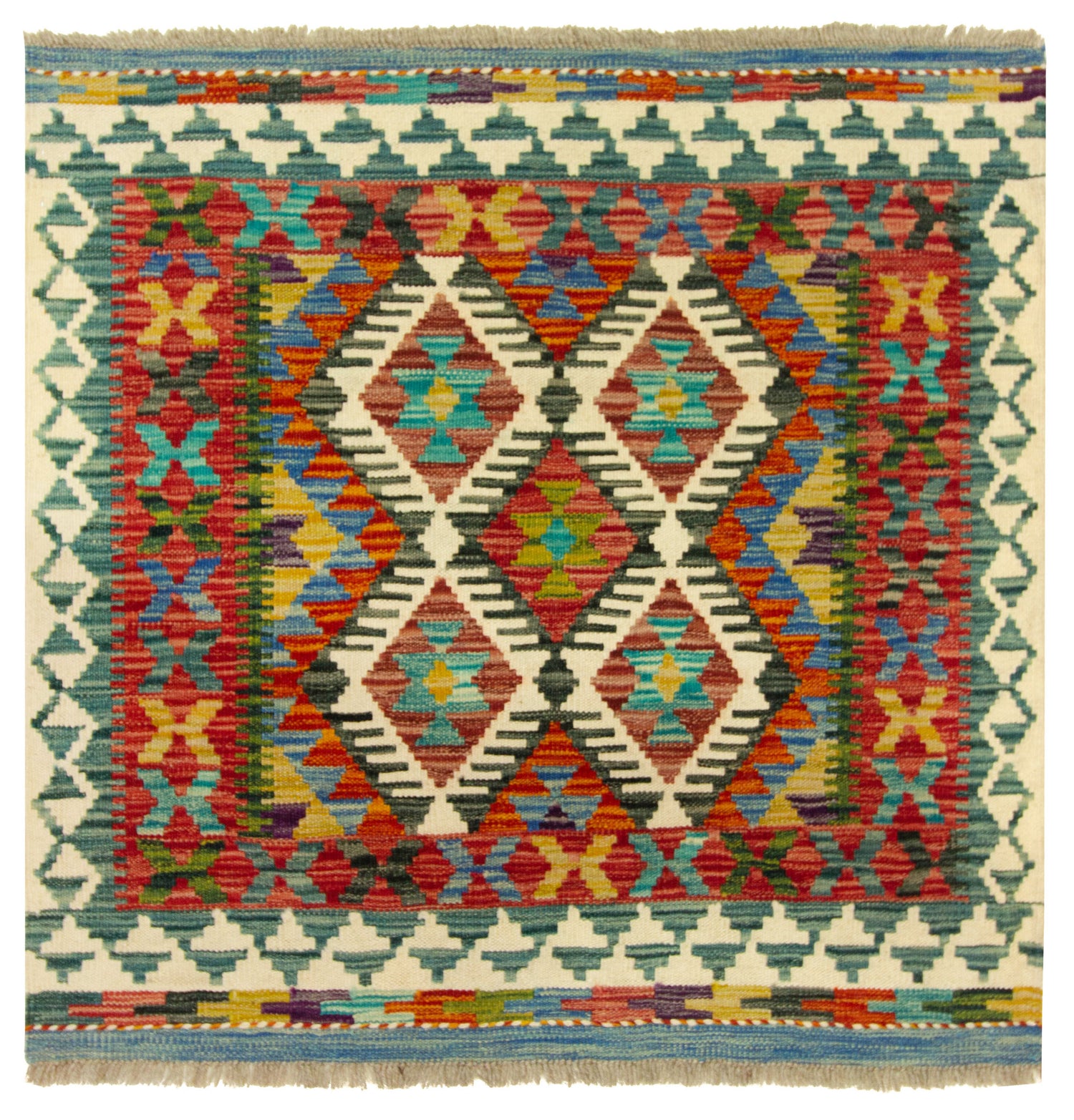 Kilim Afgano | 103 x 101 cm
