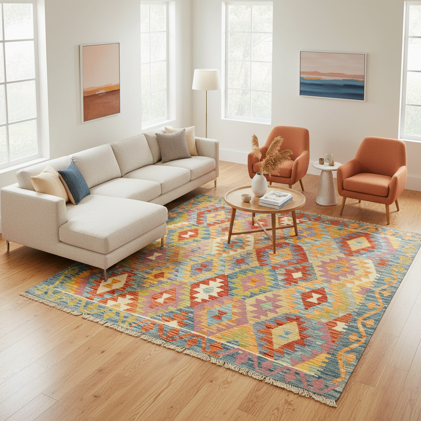 Kilim Afgano | 154 x 149 cm