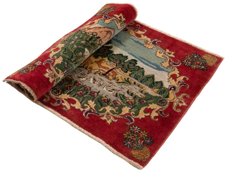 Alfombra persa Tabriz 40 Raj | 60 x 96 cm