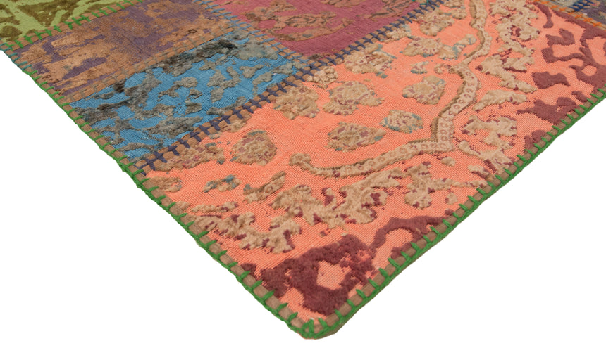 Patchwork relief rug | 250 x 80 cm