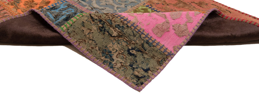 Patchwork relief rug | 250 x 80 cm