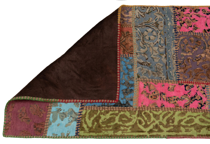 Patchwork relief rug | 300 x 80 cm