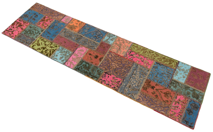 Patchwork relief rug | 300 x 80 cm