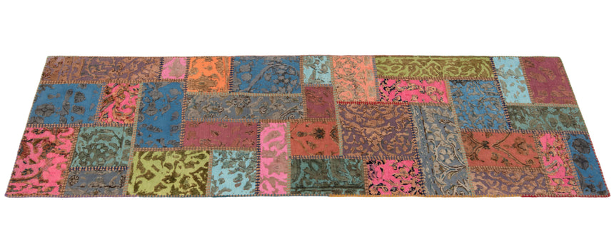 Patchwork relief rug | 300 x 80 cm