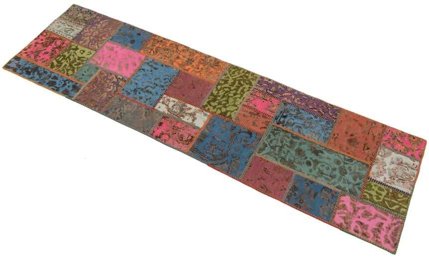 Patchwork relief rug | 300 x 80 cm