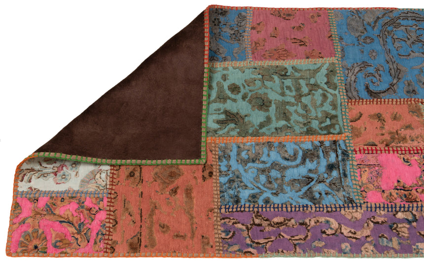 Patchwork relief rug | 300 x 80 cm