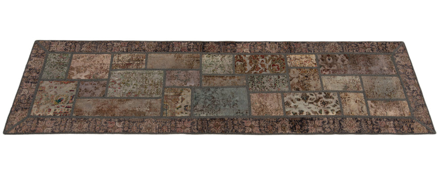Patchwork relief rug | 290 x 80 cm
