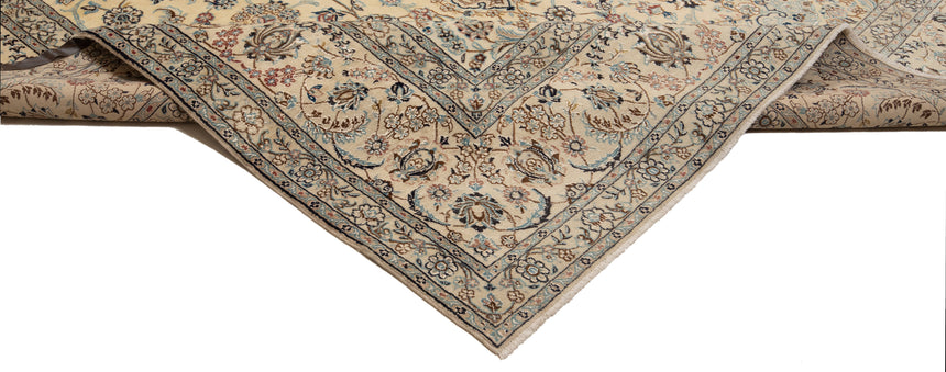 Alfombra persa de seda Nain 9la | 353 x 238 cm