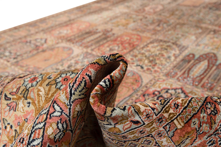 Alfombra india de seda pura de Cachemira | 340 x 232 cm