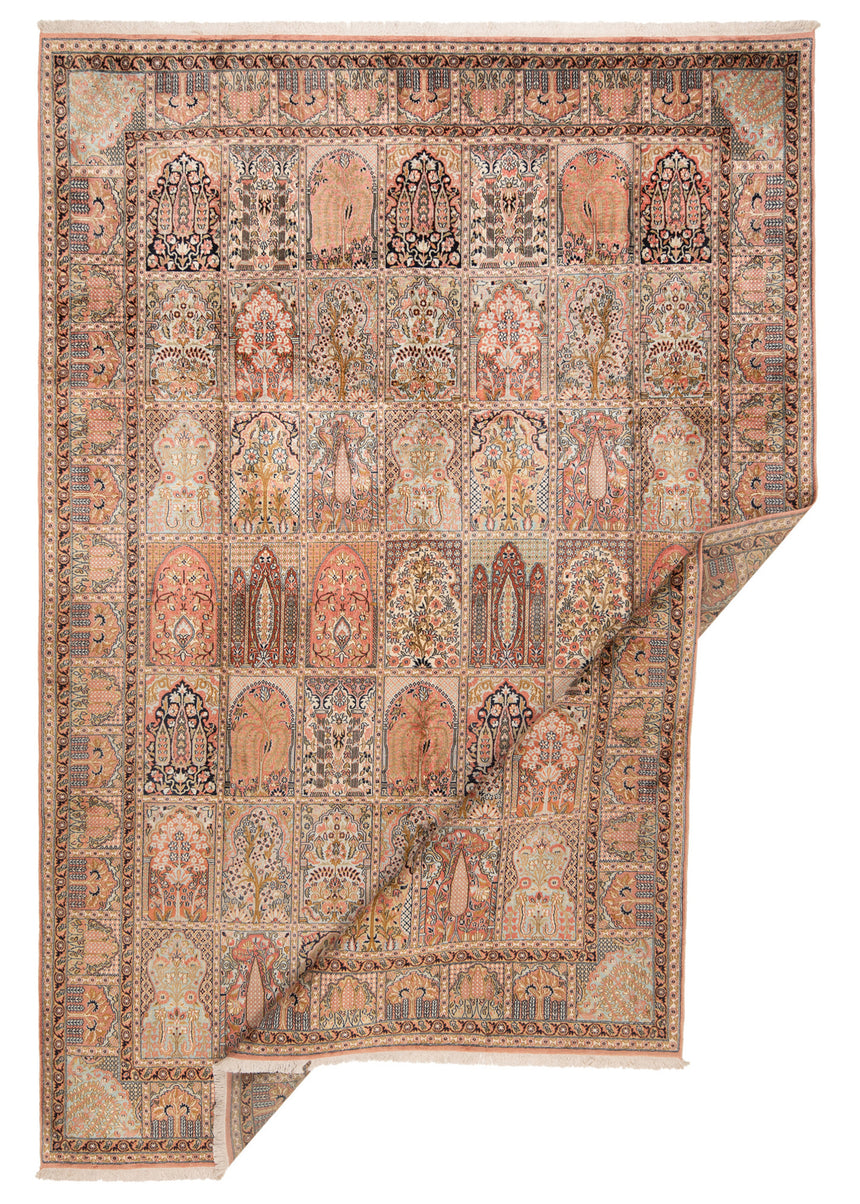 Alfombra india de seda pura de Cachemira | 340 x 232 cm