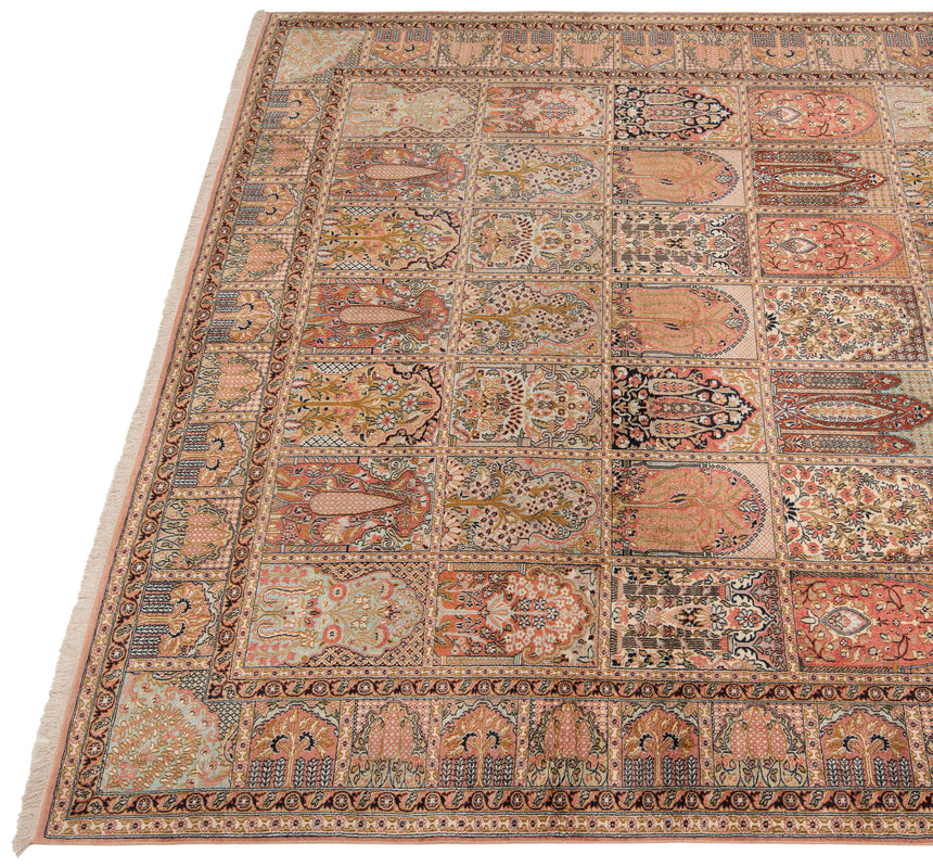 Alfombra india de seda pura de Cachemira | 340 x 232 cm