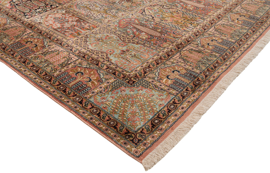 Alfombra india de seda pura de Cachemira | 340 x 232 cm