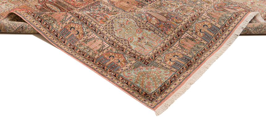 Alfombra india de seda pura de Cachemira | 340 x 232 cm