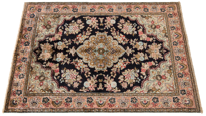 Alfombra india de seda pura de Cachemira | 144 x 100 cm