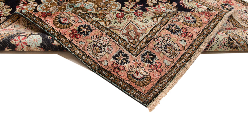 Alfombra india de seda pura de Cachemira | 144 x 100 cm