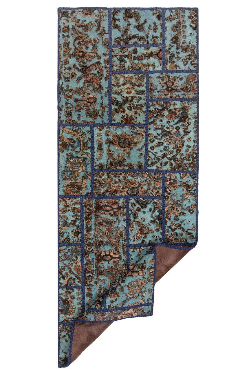 Alfombra con relieve de patchwork | 200 x 80 cm