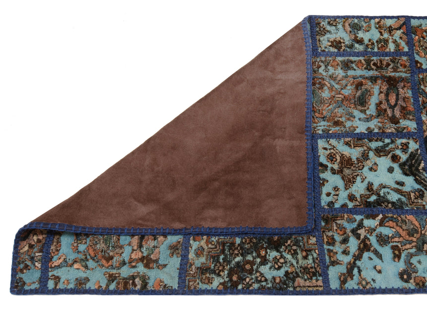 Alfombra con relieve de patchwork | 200 x 80 cm