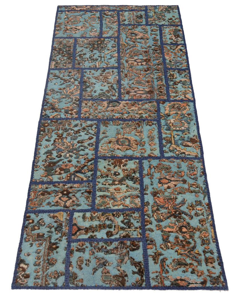 Alfombra con relieve de patchwork | 200 x 80 cm