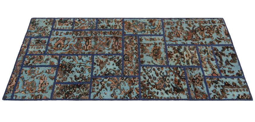 Alfombra con relieve de patchwork | 200 x 80 cm