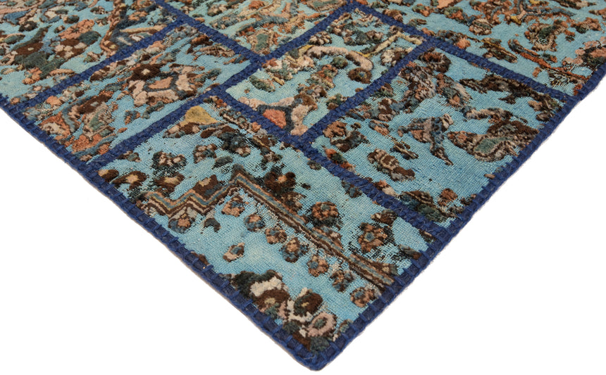 Alfombra con relieve de patchwork | 200 x 80 cm