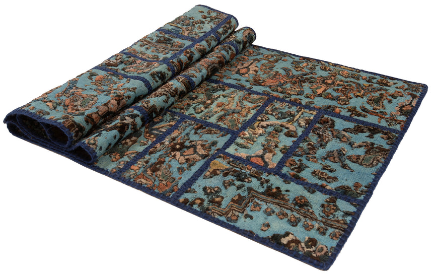 Alfombra con relieve de patchwork | 200 x 80 cm