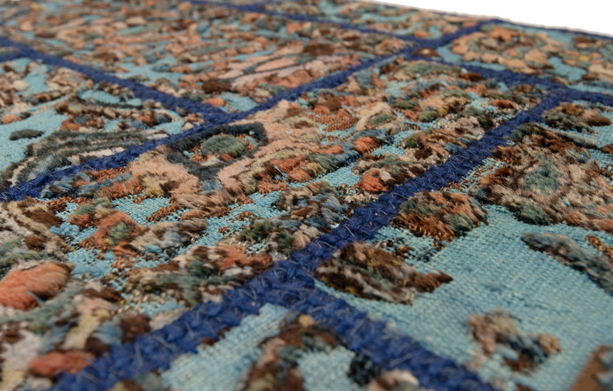 Alfombra con relieve de patchwork | 200 x 80 cm