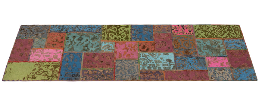 Patchwork relief rug | 300 x 80 cm
