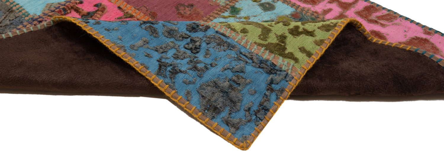 Alfombra con relieve de patchwork | 200 x 80 cm