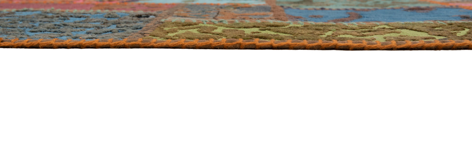 Alfombra con relieve de patchwork | 200 x 80 cm