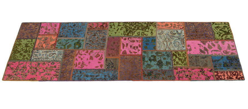 Patchwork relief rug | 300 x 80 cm