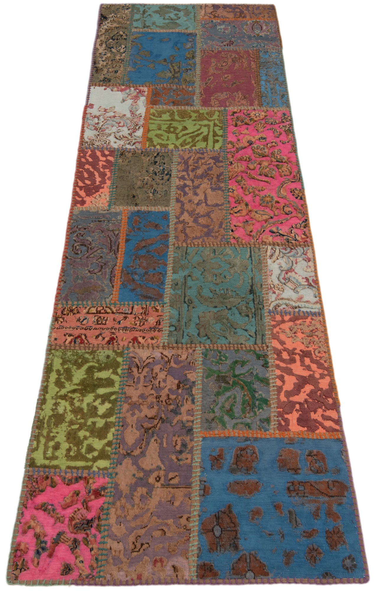Alfombra con relieve de patchwork | 252 x 80 cm