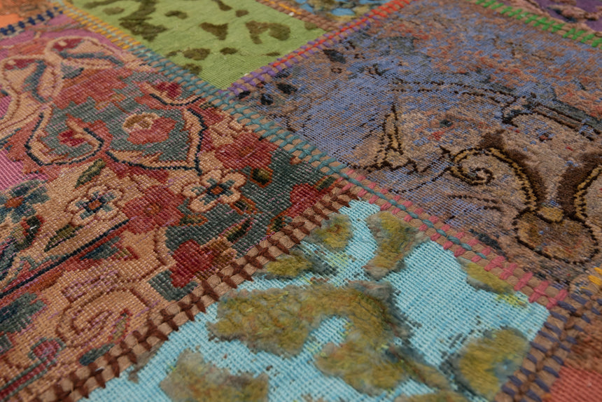 Patchwork relief rug | 200 x 80 cm