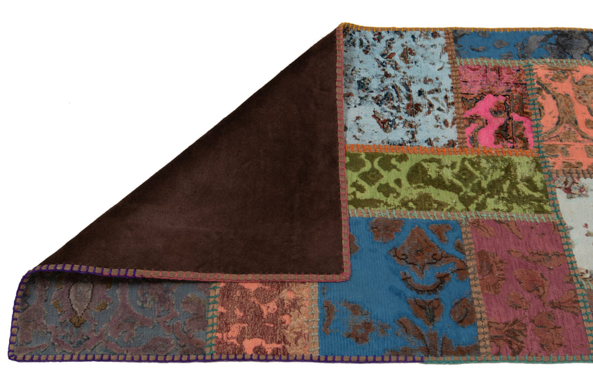 Alfombra con relieve de patchwork | 200 x 80 cm