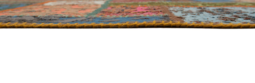 Alfombra con relieve de patchwork | 200 x 80 cm