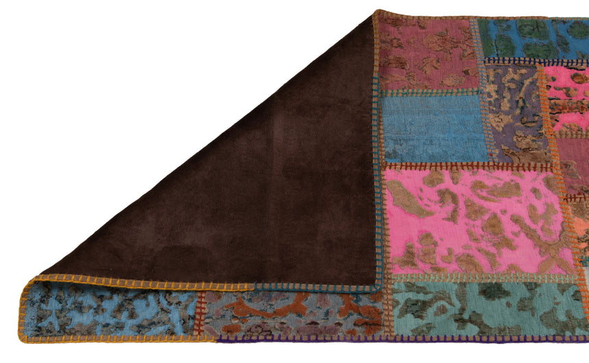 Alfombra con relieve de patchwork | 200 x 80 cm