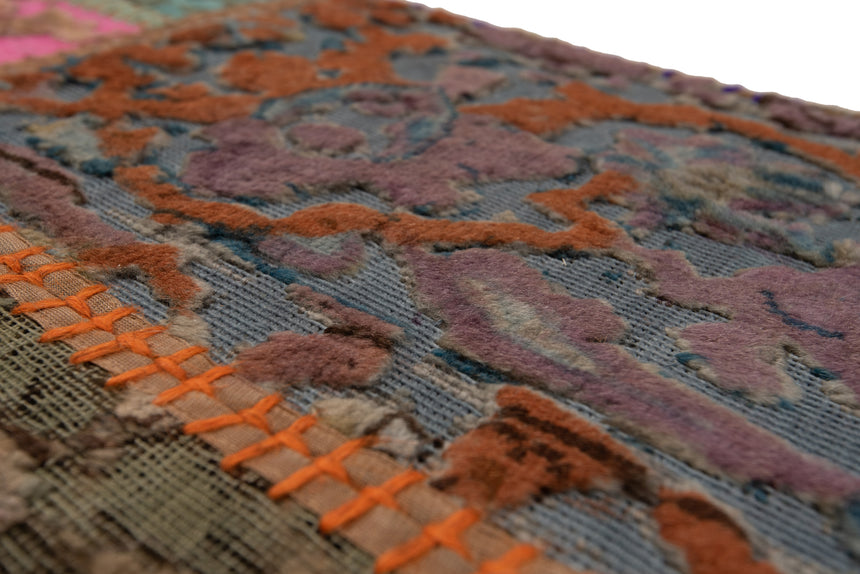 Alfombra con relieve de patchwork | 200 x 80 cm