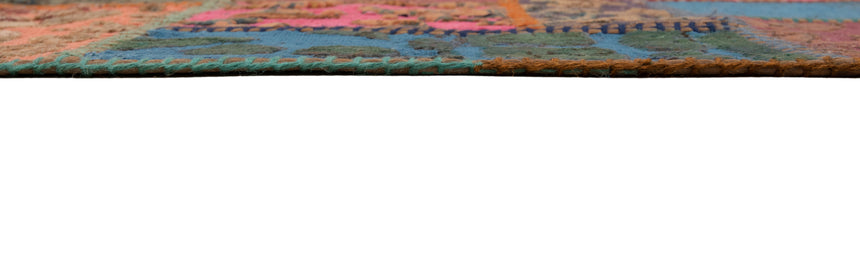 Alfombra con relieve de patchwork | 200 x 80 cm