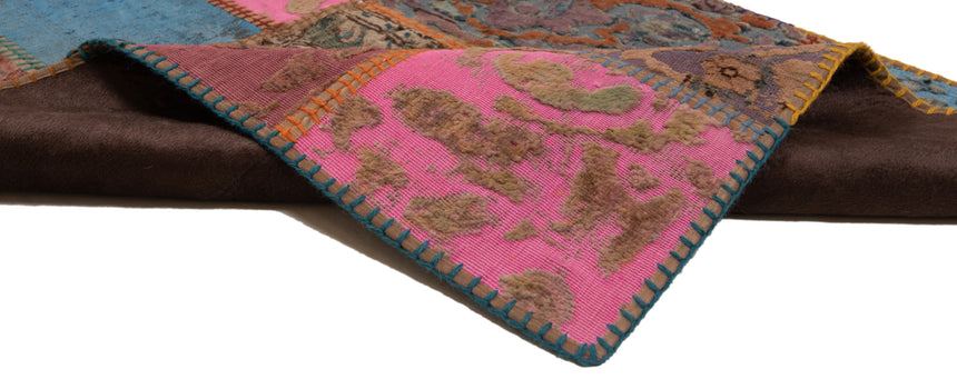 Alfombra con relieve de patchwork | 200 x 80 cm