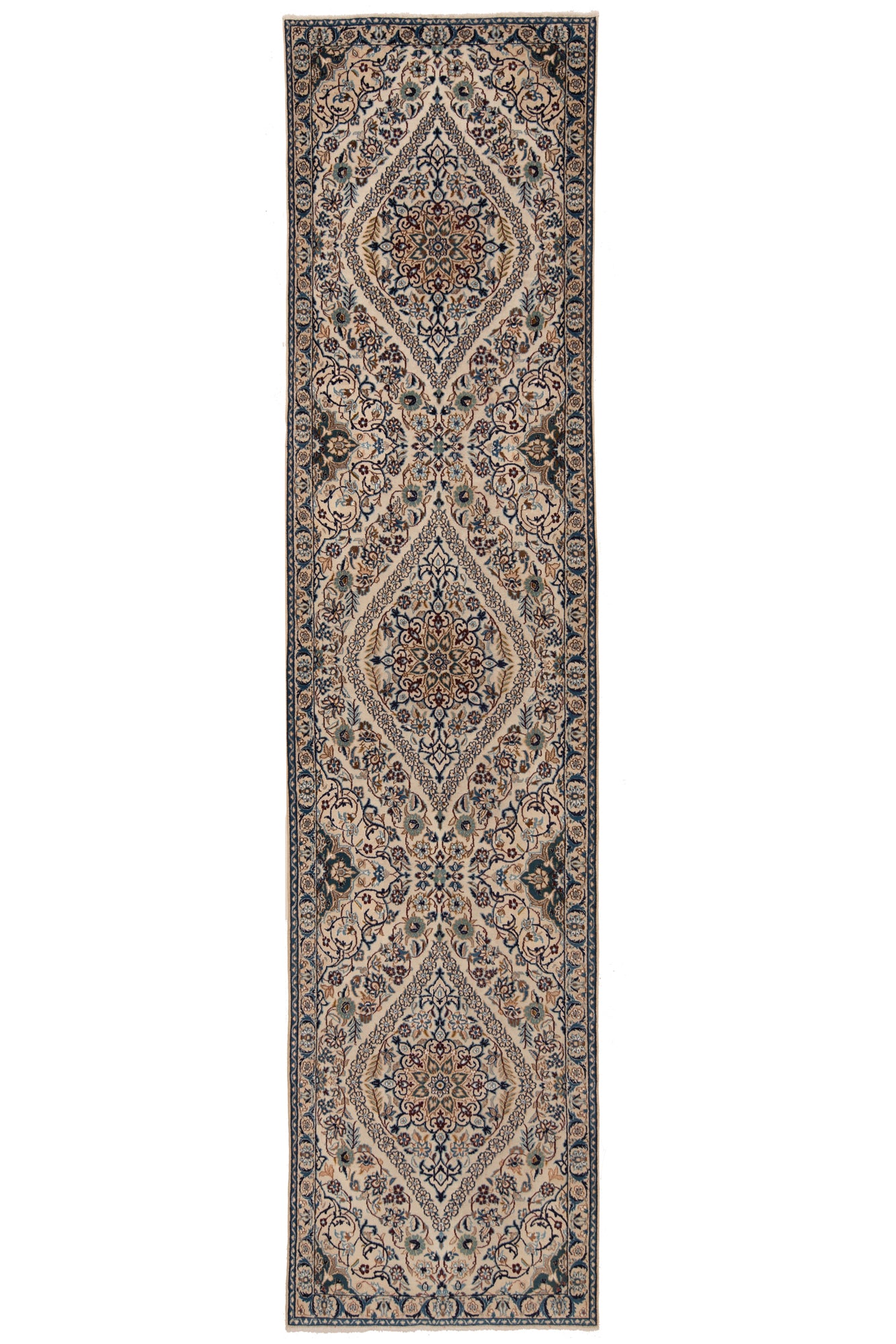 Alfombra persa Nain 9La | 393 x 97 cm