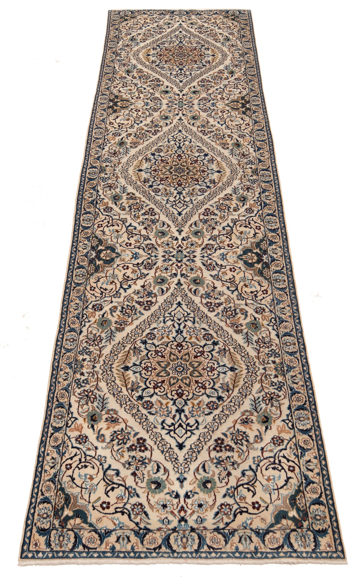 Alfombra persa Nain 9La | 393 x 97 cm