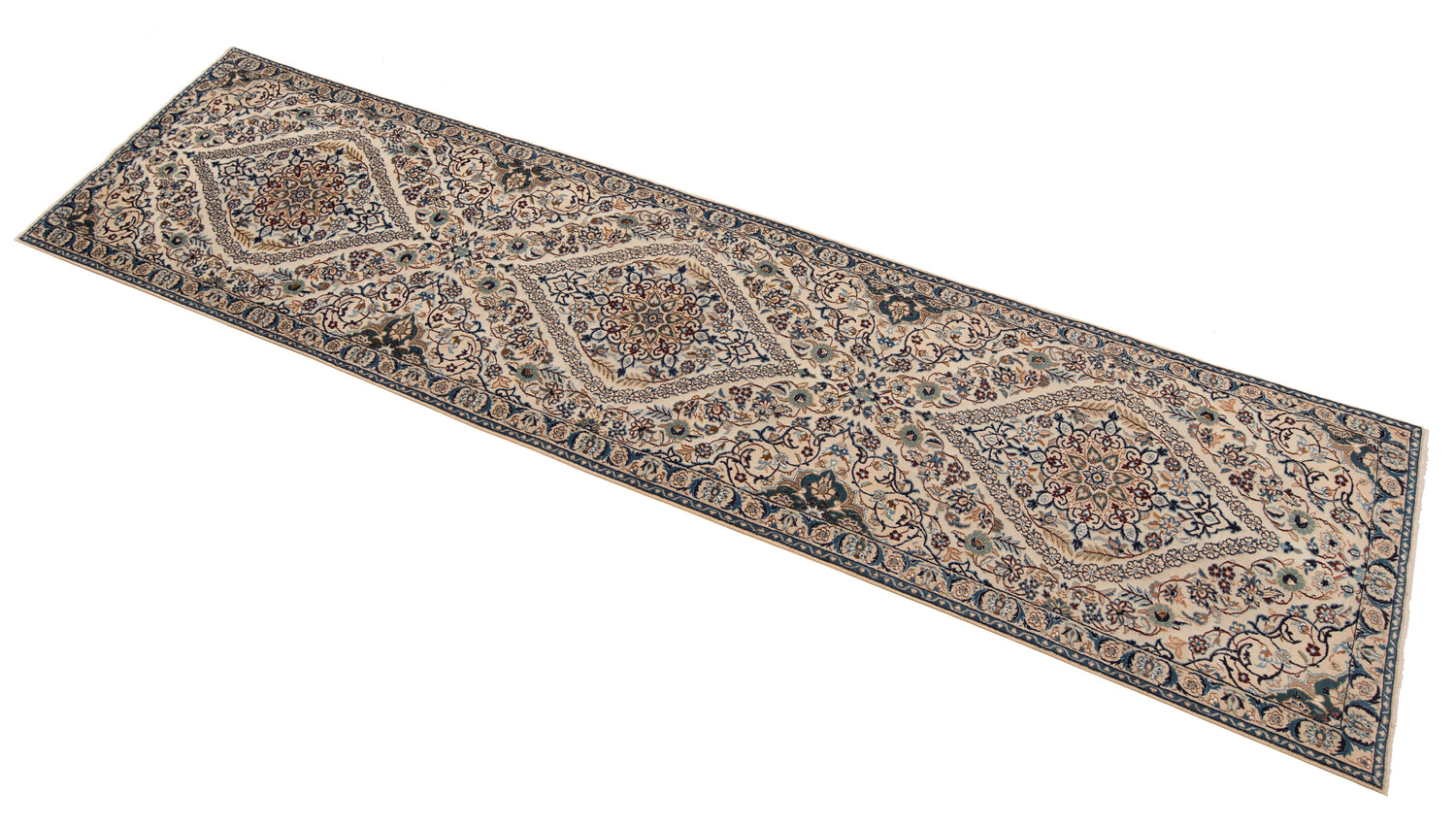 Alfombra persa Nain 9La | 393 x 97 cm
