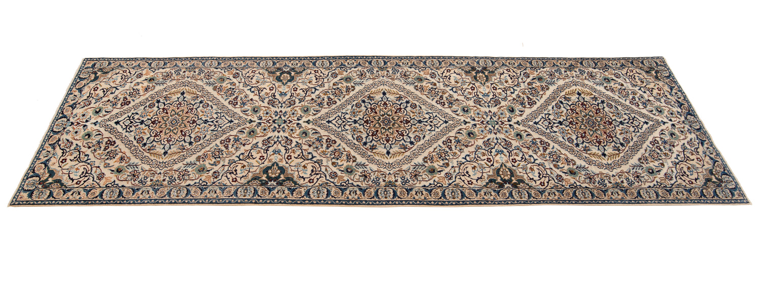 Alfombra persa Nain 9La | 393 x 97 cm