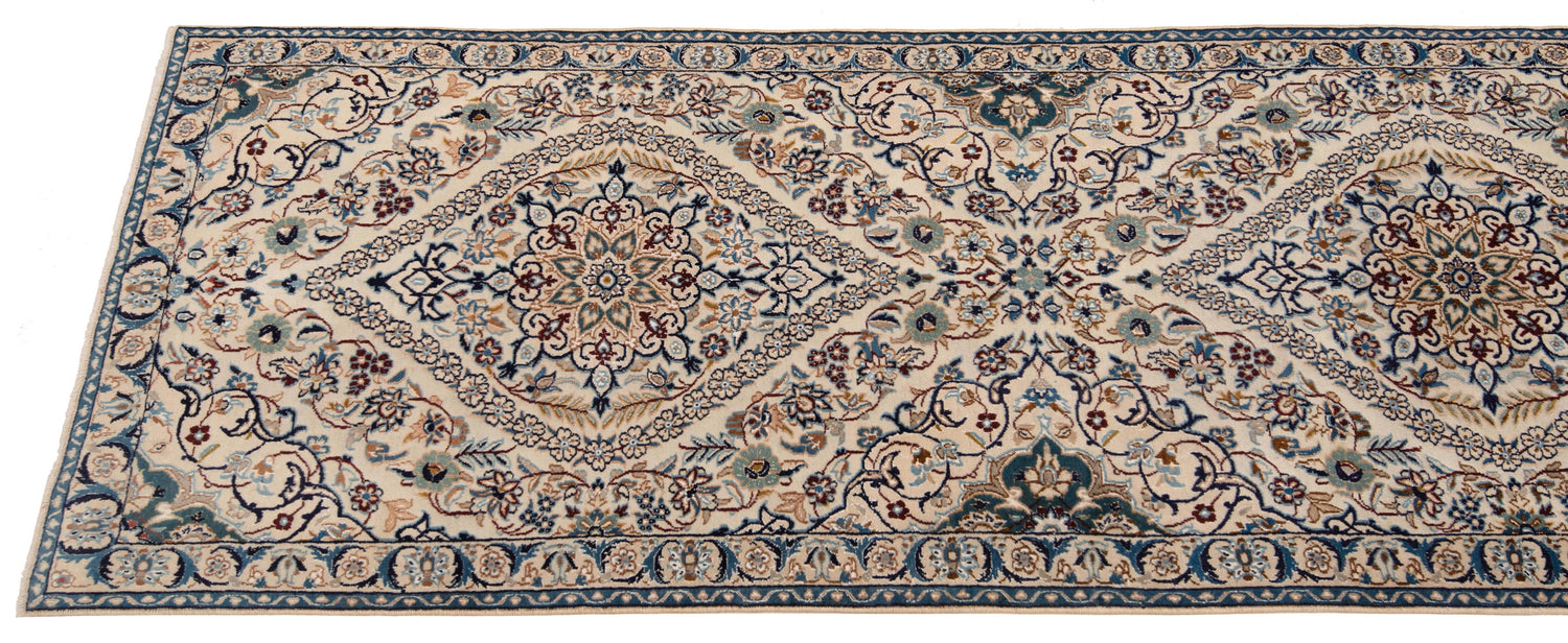 Alfombra persa Nain 9La | 393 x 97 cm