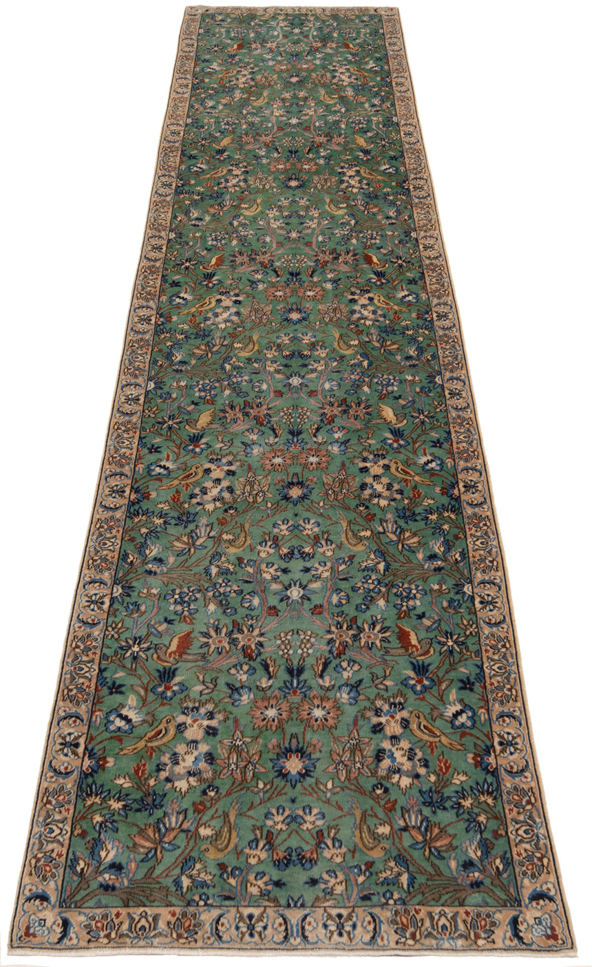 Alfombra persa Nain 9La | 385 x 85 cm