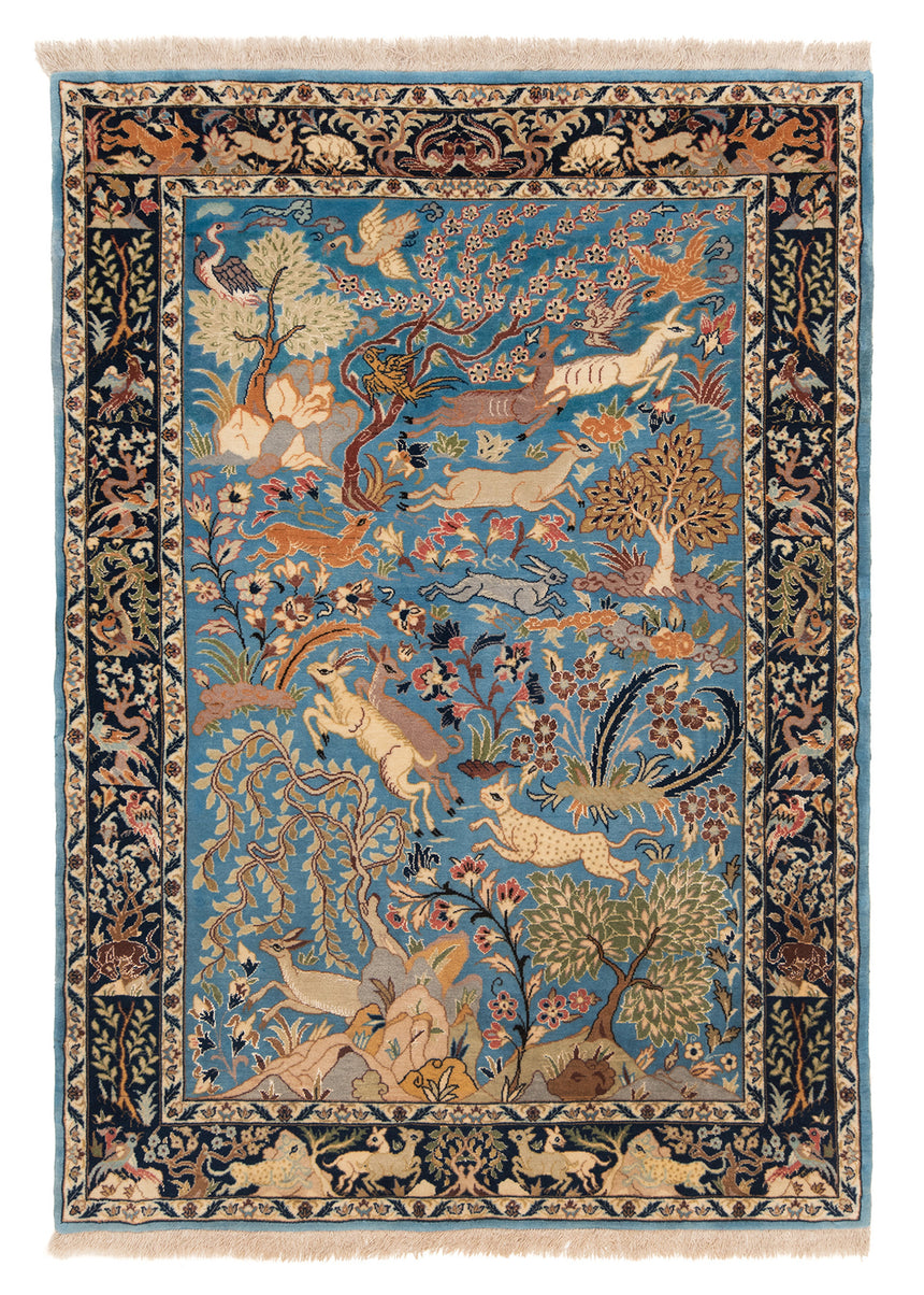 Alfombra persa de Isfahán | 112 x 78 cm