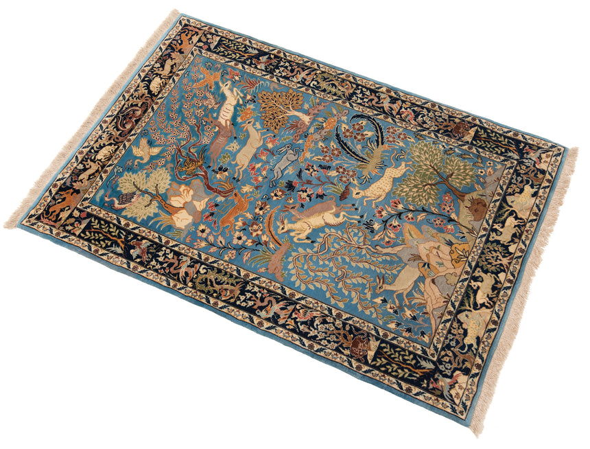 Alfombra persa de Isfahán | 112 x 78 cm